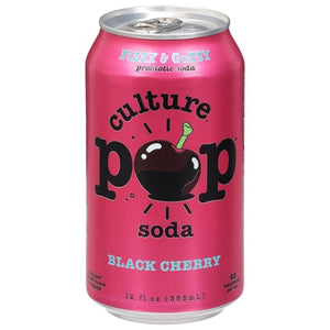 Culture Pop Soda Probiotic Soda Black Cherry 12/12 oz [UNFI #3044484] T [ebt]