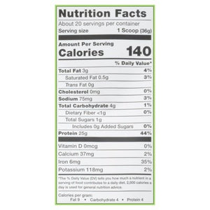 Ascent Plant Protein Powder Blend Vanilla Bean 25.4 OZ [UNFI #2744571] T