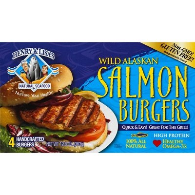 H&L Alskn Salmon Burger 6/12.8 OZ [UNFI  #0673996]