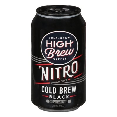 High Brew Coffee Coffee Sugar Free Black Nitro Cold-Brew 12/10 OZ [UNFI #2822401] [ebt]
