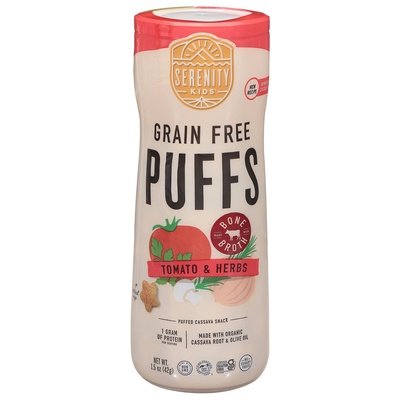 Serenity Kids Puffs Grain Free Tomato & Herbs 6/1.5 OZ [UNFI #2684082] [ebt]