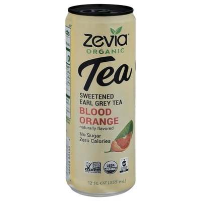 Zevia Earl Grey Tea Sweetened Organic Blood Orange 12/12 OZ [UNFI #2304459] [ebt]