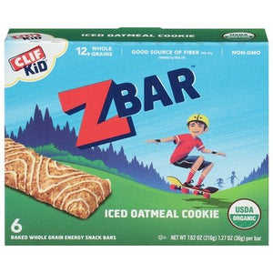 Clif Kid Zbar Energy Snack Bars Iced Oatmeal Cookie 9/6/1.27OZ [UNFI #2204089] [ebt]