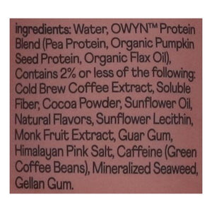 Owyn-Only What You Need Coffee Shake Non-Dairy Double Shot Mocha Latte 12/12 OZ [UNFI #3040649] [ebt]