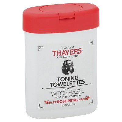 Thayers Towelettes Toning Witch Hazel Rose Petal 25 CT [UNFI #2760783] T
