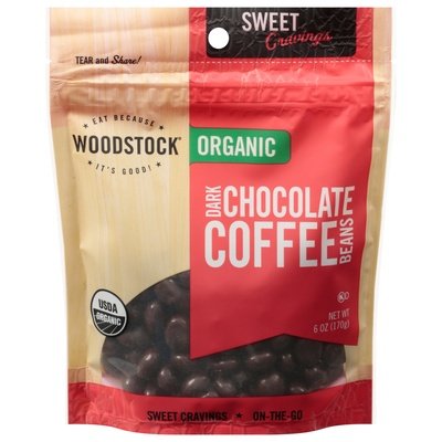 Woodstock Coffee Beans Organic Dark Chocolate 8/6 OZ [UNFI #1989912] [ebt]