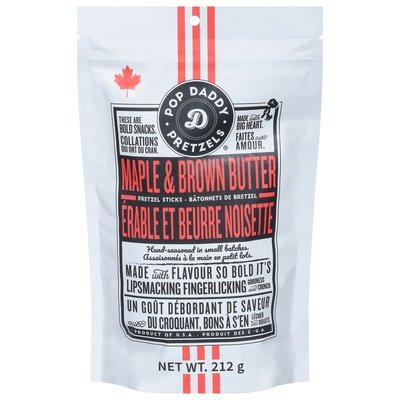 Pop Daddy Pretzel Sticks Maple & Brown Butter 12/7.5 OZ [UNFI #2889186] [ebt]