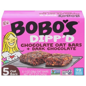 Bobos Oat Bars Oat Bars Chocolate Oat Bars + Dark Chocolate Dippd 6/5 OZ [UNFI #2935161] [ebt]