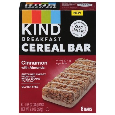 Kind Cereal Bar Breakfast Cinnamon with Almonds 6/6/1.55 [UNFI #2903094] [ebt]