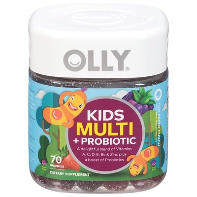 Olly Multi + Probiotic Kids Gummies Yum Berry Punch 1/70 CT [UNFI #2288066] T