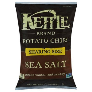 Kettle Brand Potato Chips Sea Salt Sharing Size 9/13 OZ [UNFI #2342376] [ebt]