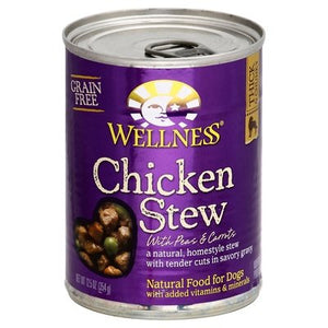 Wellness Food For Dogs Natural Grain Free Chicken Stew With Peas & Carrots 12/12.5 OZ [UNFI #0456590]
