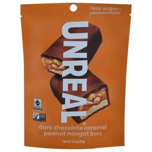 Unreal Peanut Nougat Bars Dark Chocolate Caramel 6/3.4 OZ [UNFI #2531994] [ebt] T