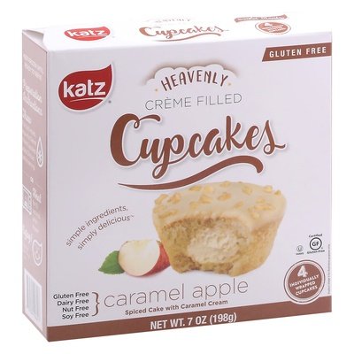 Katz Gluten Free Filled Cupcakes Caramel Apple 6/7 OZ [UNFI  #2473932]