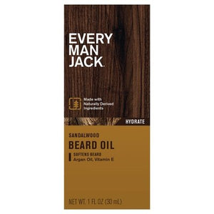 Every Man Jack Beard Oil Hydrate Sandalwood 1 OZ [UNFI #1818822] T