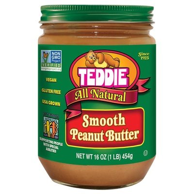 Teddie Peanut Butter All Natural Smooth 12/16 OZ [UNFI #3036670] [ebt]