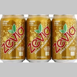 Zevia Soda Zero Calorie Cream Caffeine Free 4/6/12 OZ [UNFI #2980555] [ebt] T