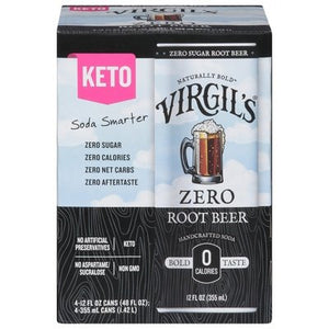 VIRGIL Root Bear Soda, Can 4/12 OZ [UNFI #2920171] [ebt] T