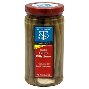 Tillen Farms Dilly Beans Crispy Pickled Extra Mild 6/12 OZ [UNFI #0519843] [ebt]