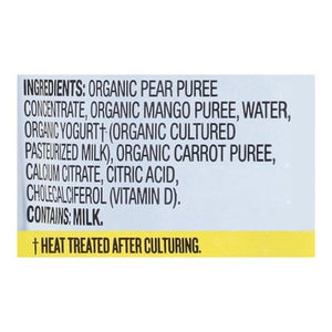 Earths Best Yogurt Smoothie Bone Support Pear Mango Carrot Kids Ages 2+ 12/4 OZ [UNFI #2996031] [ebt]