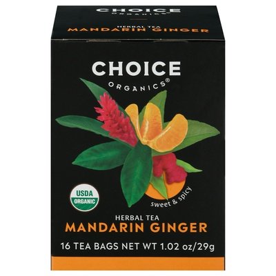 Choice Organics Herbal Tea Mandarin Ginger Tea Bags 6/16 BAG [UNFI #2808343] [ebt]