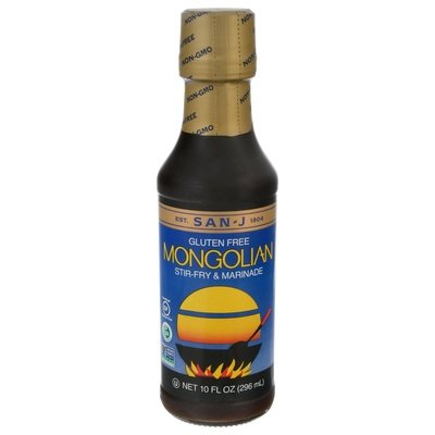 San-J Stir-Fry & Marinade Gluten Free Mongolian 6/10 OZ [UNFI #1243534] [ebt]