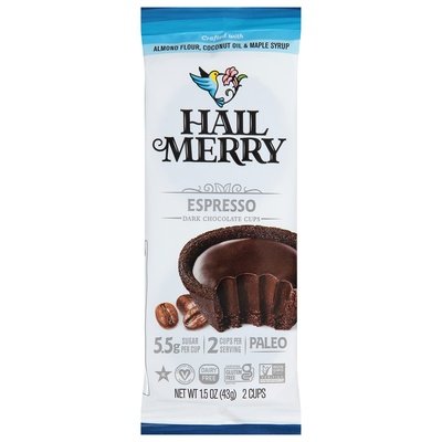 Hail Merry Dark Chocolate Cups Espresso 12/1.5 OZ [UNFI #2760494] [ebt]