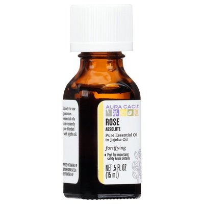 Aura Cacia Pure Essential Oil Rose Absolute Fortifying 1/.5 OZ [UNFI #548289] T
