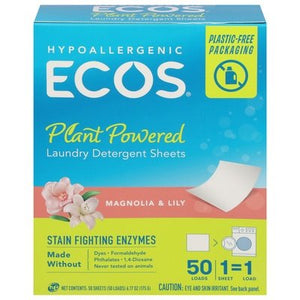 Ecosnext Laundry Detergent Sheets Plant Powered Magnolia & Lily 10/50 CT [UNFI #2535573] T