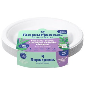 Repurpose Plates Compostable Heavy Duty Super Strong 12/20 CT [UNFI #1550052] T