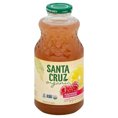 Santa Cruz Organic Flavored Beverage Raspberry Lemonade 12/32 OZ [UNFI #878108] [ebt]