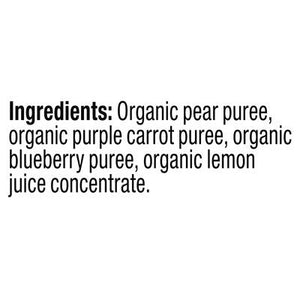 Plum Organics Stage 2 Organic Pear Purple Carrot & Blueberry 4oz Pouch 6/4 OZ [UNFI #1144609] [ebt]