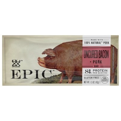 Epic Bar Uncured Bacon + Pork 12/1.5 OZ [UNFI #2135820] [ebt]