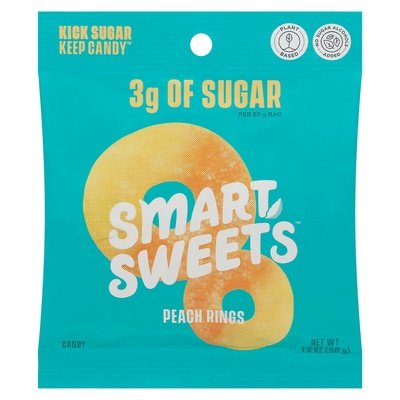 Smartsweets Candy Peach Rings 12/1.8 OZ [UNFI #2426641] [ebt] T