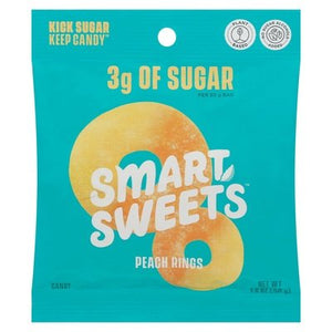 Smartsweets Candy Peach Rings 12/1.8 OZ [UNFI #2426641] [ebt] T
