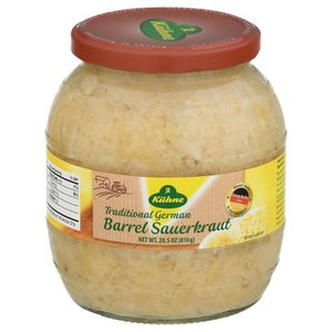 Kuhne Barrel Sauerkraut Traditional German 6/28.5 OZ [UNFI #0984047] [ebt]