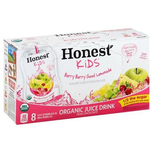 Honest Kids Juice Drink Organic Berry Berry Good Lemonade 4/8/6.75FZ [UNFI #1189190] [ebt]