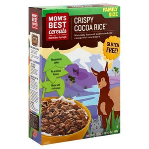 Moms Best Cereal Crispy Cocoa Rice Family Size 14/17.5 OZ [UNFI #1498872] [ebt]