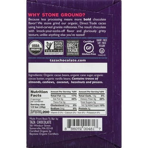 Taza Chocolate Dark Chocolate Organic Seriously Dark 10/2.5 OZ [UNFI #2214674] [ebt] T