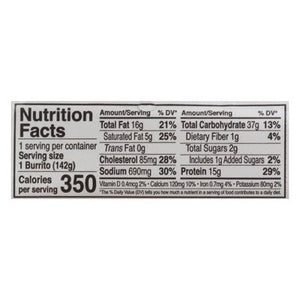 Reds All Natural Burrito Breakfast Meat Lovers 12/5 OZ [UNFI  #2678191]