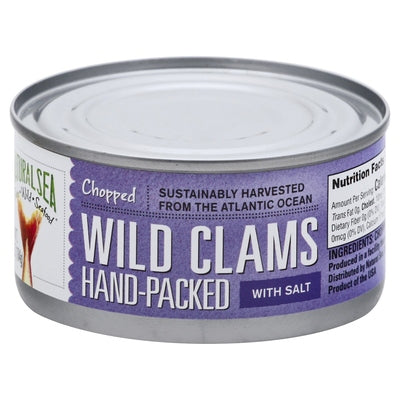 Natural Sea Wild Clams With Salt Chopped Hand-Packed 12/6.5 OZ [UNFI #0455816] [ebt]