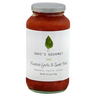 Daves Gourmet Pasta Sauce Organic Roasted Garlic & Sweet Basil 6/24 OZ [UNFI #0571364] [ebt]