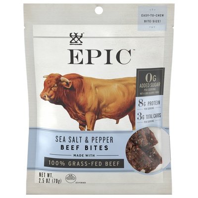 Epic Beef Bites Sea Salt and Pepper 8/2.5 OZ [UNFI #2613792] [ebt]