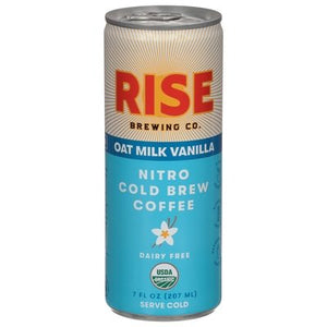 Rise Brewing Co  Coffee Dairy Free Oat Milk Vanilla Nitro Cold Brew 12/7 OZ [UNFI #2690675] [ebt]