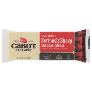 Cabot Creamery Cheese Cheddar Vermont Seriously Sharp 12/8 OZ [UNFI #0302158] [ebt]