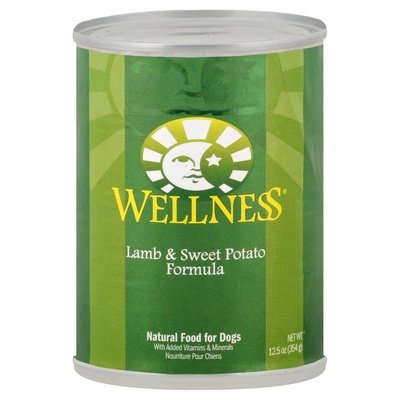 Wellness Natural Food For Dogs Lamb & Sweet Potato Formula 12/12.5OZ [UNFI #0551937]