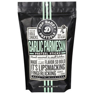 Pop Daddy Pretzel Sticks Garlic Parmesan 12/7.5 OZ [UNFI #2774594] [ebt]