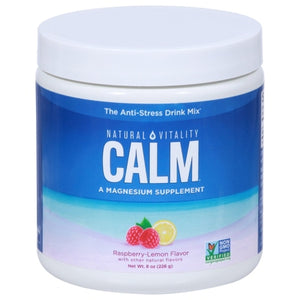 Natural Vitality Anti-Strees Drink Mix Raspberry-Lemon Flavor 8 OZ [UNFI #2760676] T