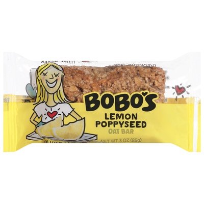 Bobos Oat Bars Oat Bar Lemon Poppyseed 12/3 OZ [UNFI #1000009] [ebt]