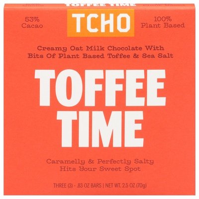 Tcho Chocolate Milk Chocolate Toffee Time 10/2.5 OZ [UNFI #2825107] [ebt] T